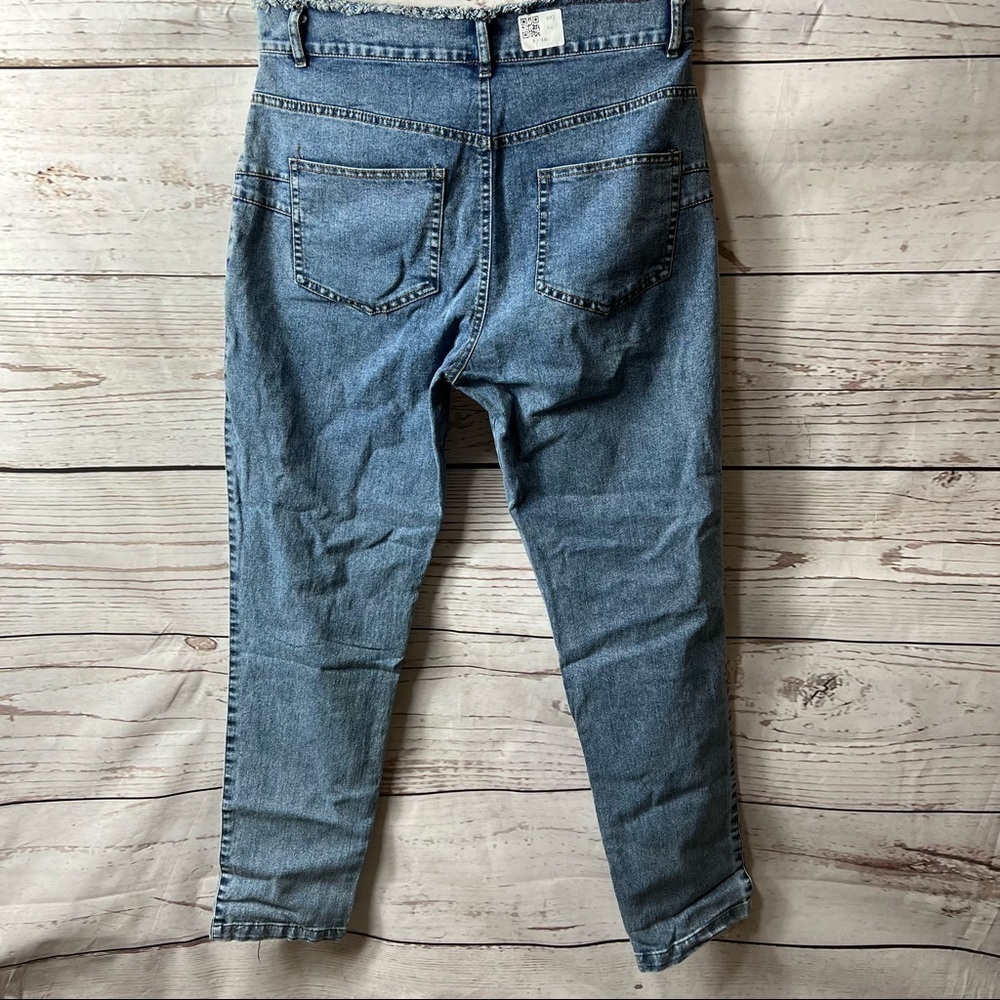 Nwt High Waist Paper Bag Belt Jeans - Picture 6 of 6